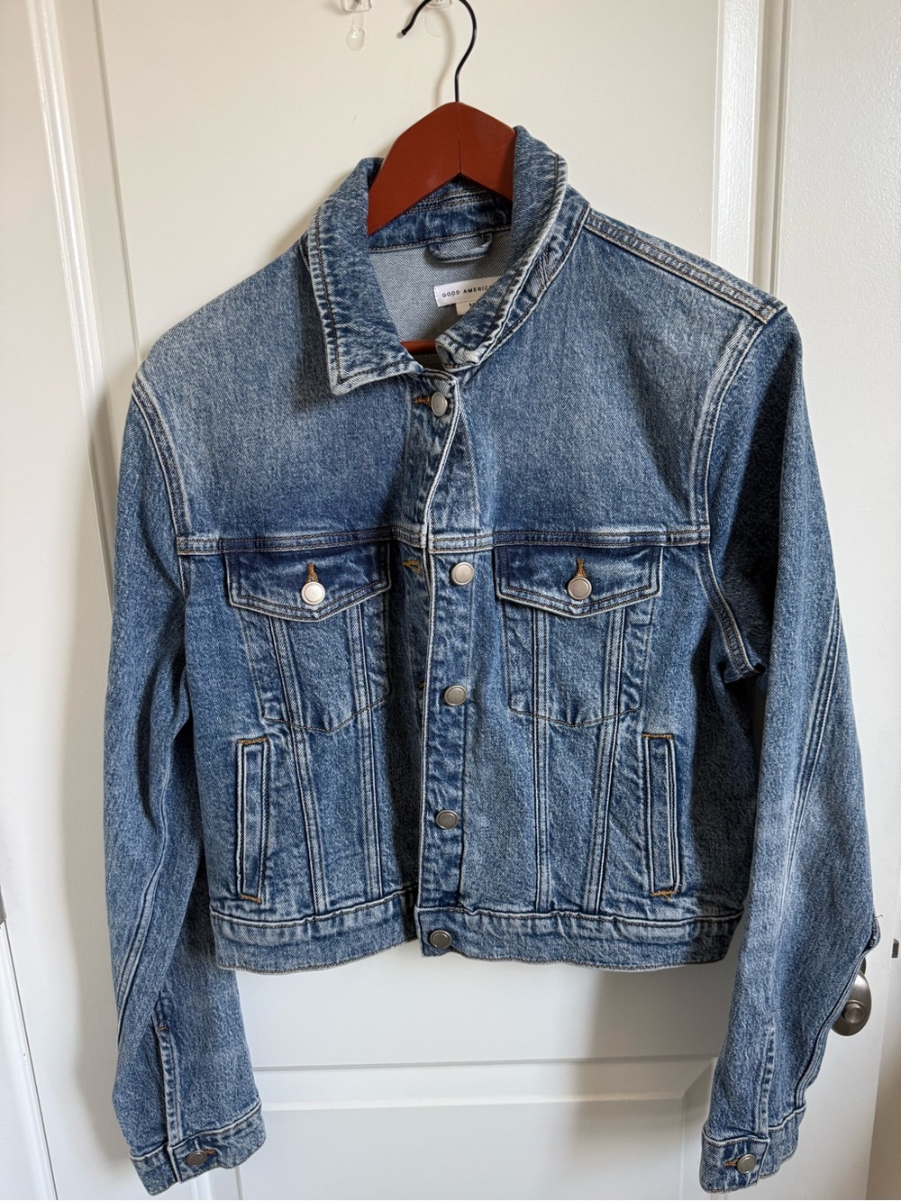 Good American Light Blue Denim Jacket
